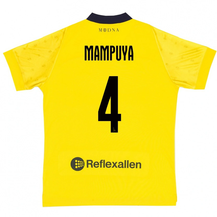 Danxen Women Donel Mampuya #4 Yellow Navy Home Jersey 2025/26 T-Shirt
