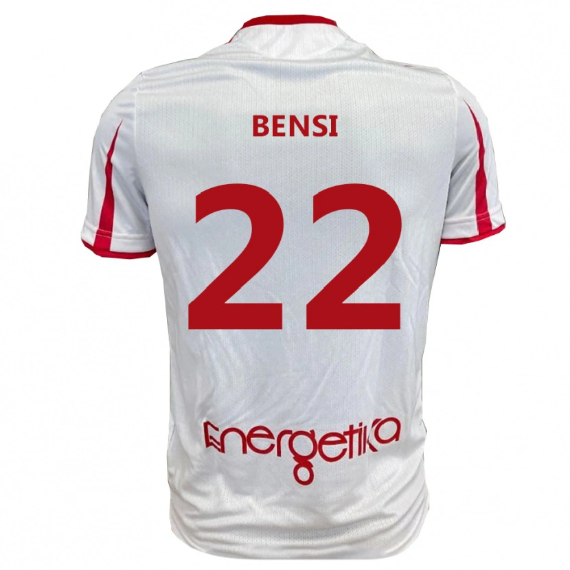 Danxen Women Nicolò Bensi #22 White Red Home Jersey 2025/26 T-Shirt