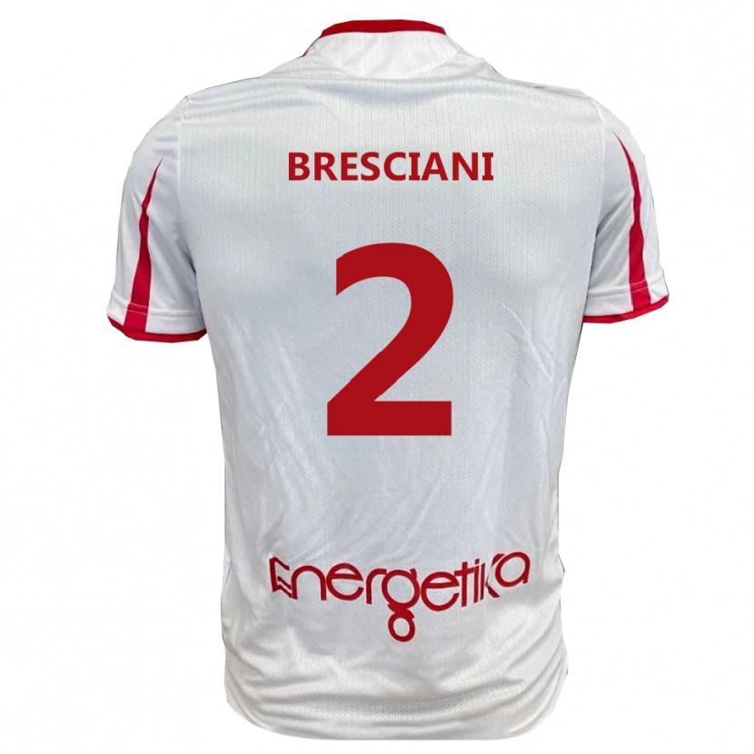 Danxen Women Nicola Bresciani #2 White Red Home Jersey 2025/26 T-Shirt