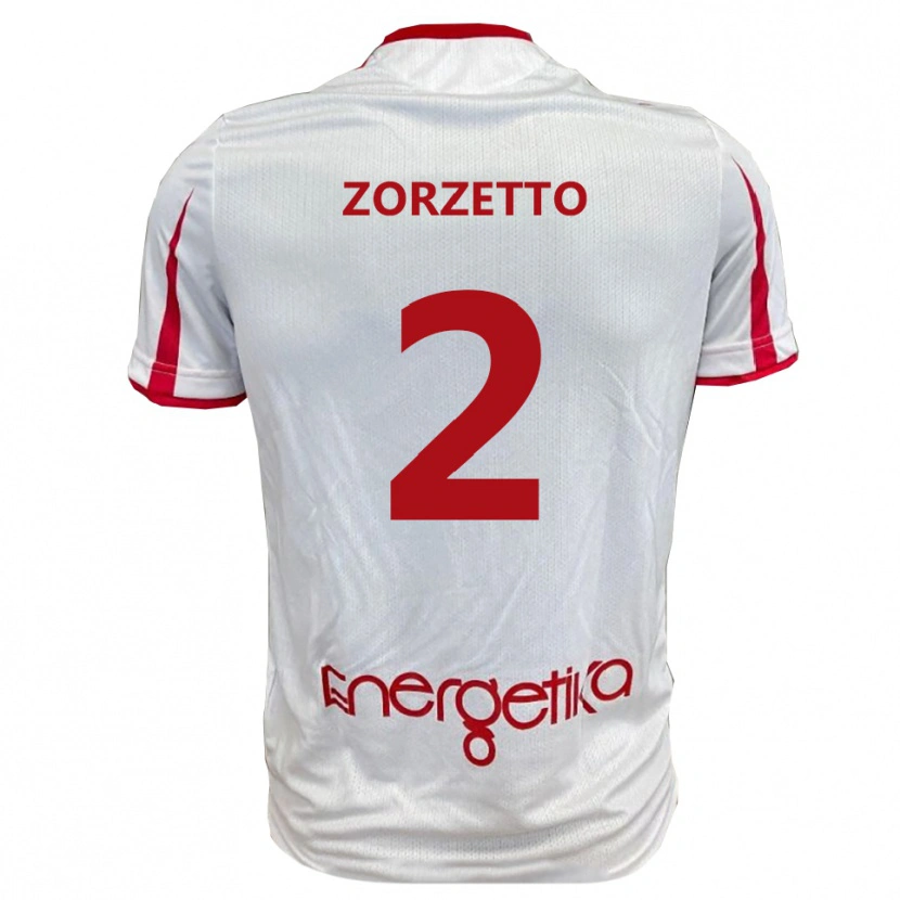Danxen Women Marco Zorzetto #2 White Red Home Jersey 2025/26 T-Shirt