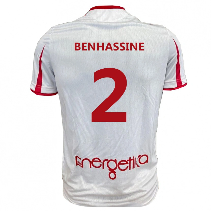 Danxen Women Bilel Benhassine #2 White Red Home Jersey 2025/26 T-Shirt