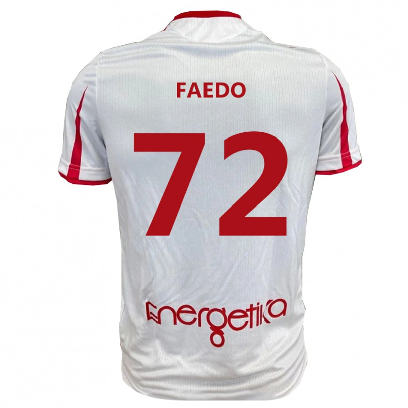 Danxen Women Carlo Faedo #72 White Red Home Jersey 2025/26 T-Shirt