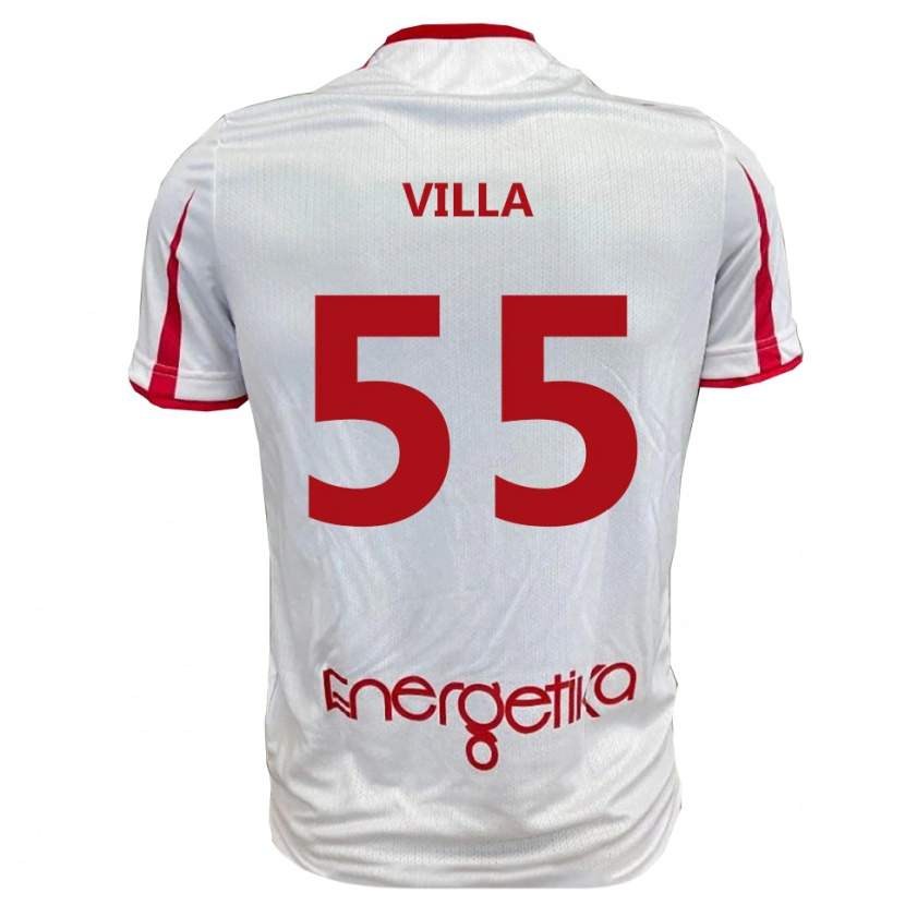Danxen Women Lorenzo Villa #55 White Red Home Jersey 2025/26 T-Shirt