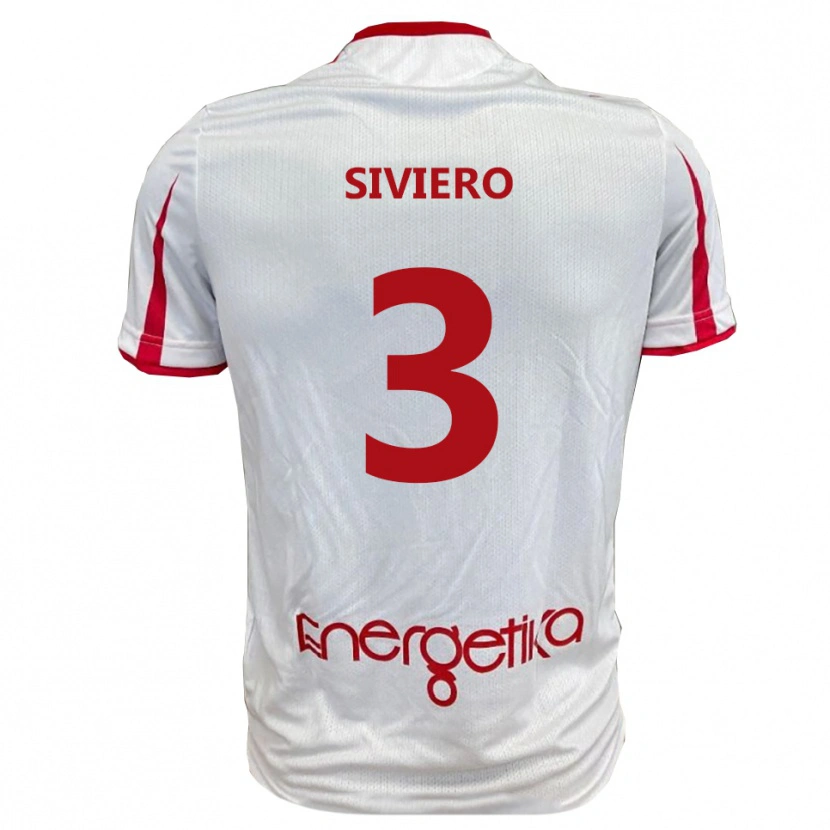 Danxen Women Mattia Siviero #3 White Red Home Jersey 2025/26 T-Shirt