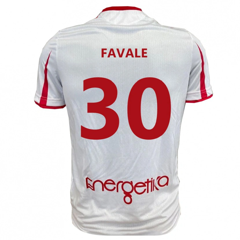 Danxen Women Giulio Favale #30 White Red Home Jersey 2025/26 T-Shirt