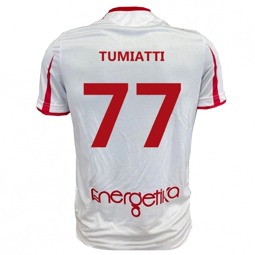 Danxen Women Francesco Tumiatti #77 White Red Home Jersey 2025/26 T-Shirt