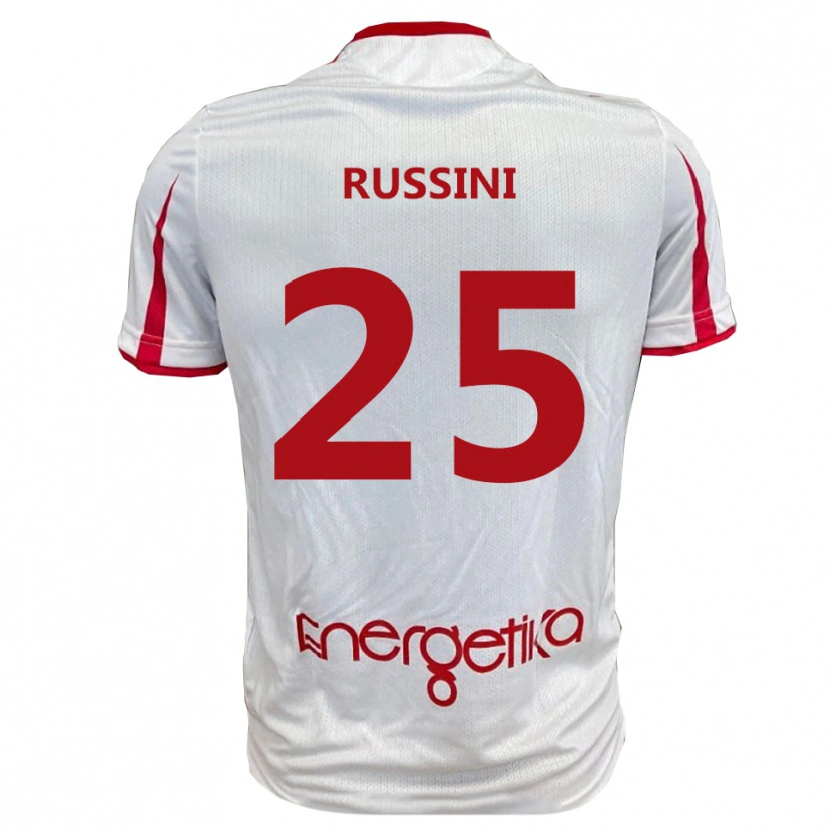 Danxen Women Simone Russini #25 White Red Home Jersey 2025/26 T-Shirt