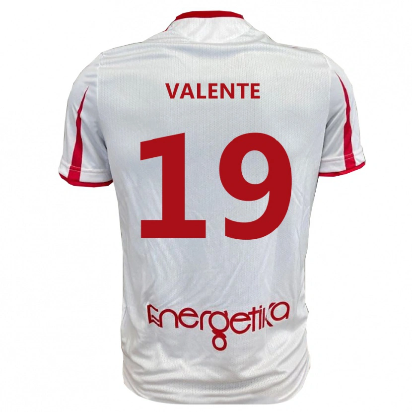 Danxen Women Nicola Valente #19 White Red Home Jersey 2025/26 T-Shirt