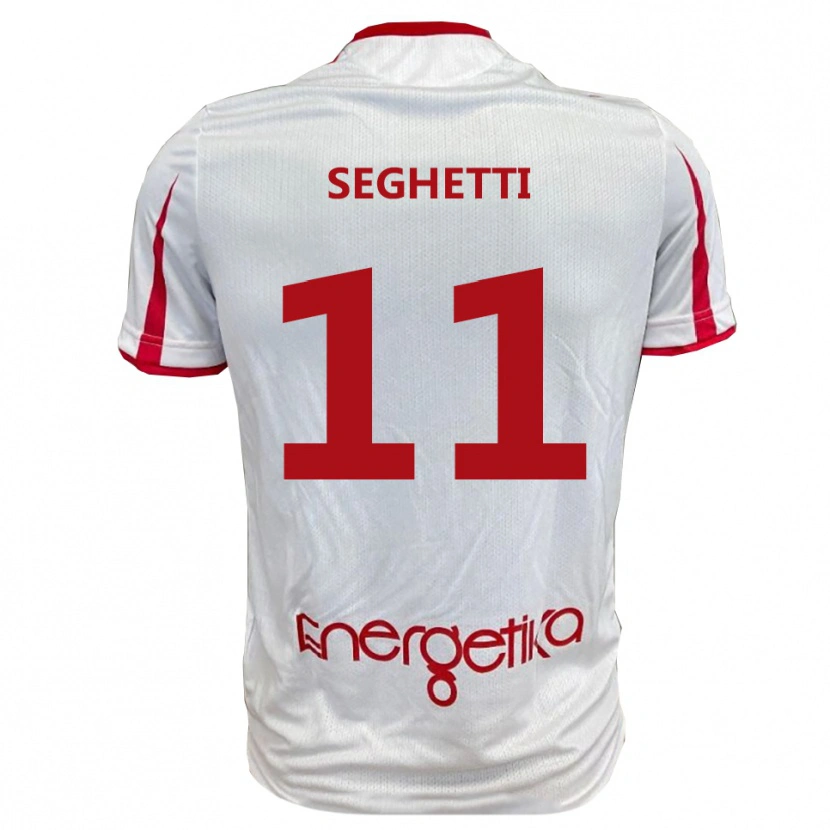 Danxen Women Alessandro Seghetti #11 White Red Home Jersey 2025/26 T-Shirt