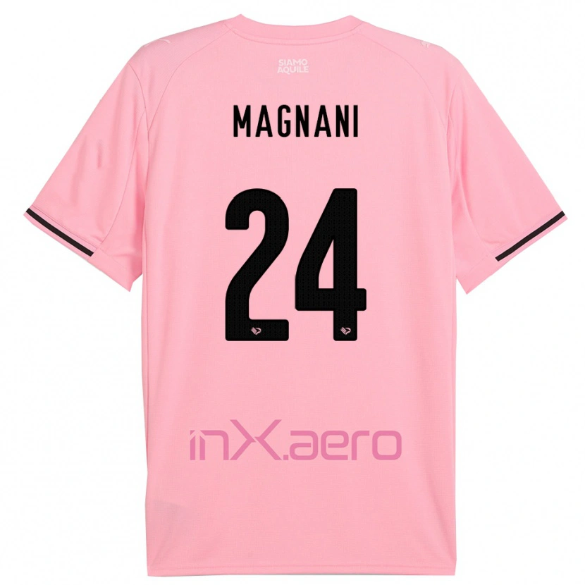 Danxen Women Giangiacomo Magnani #24 Pink Black Home Jersey 2025/26 T-Shirt