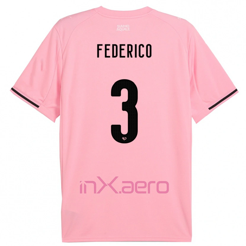 Danxen Women Davide Federico #3 Pink Black Home Jersey 2025/26 T-Shirt