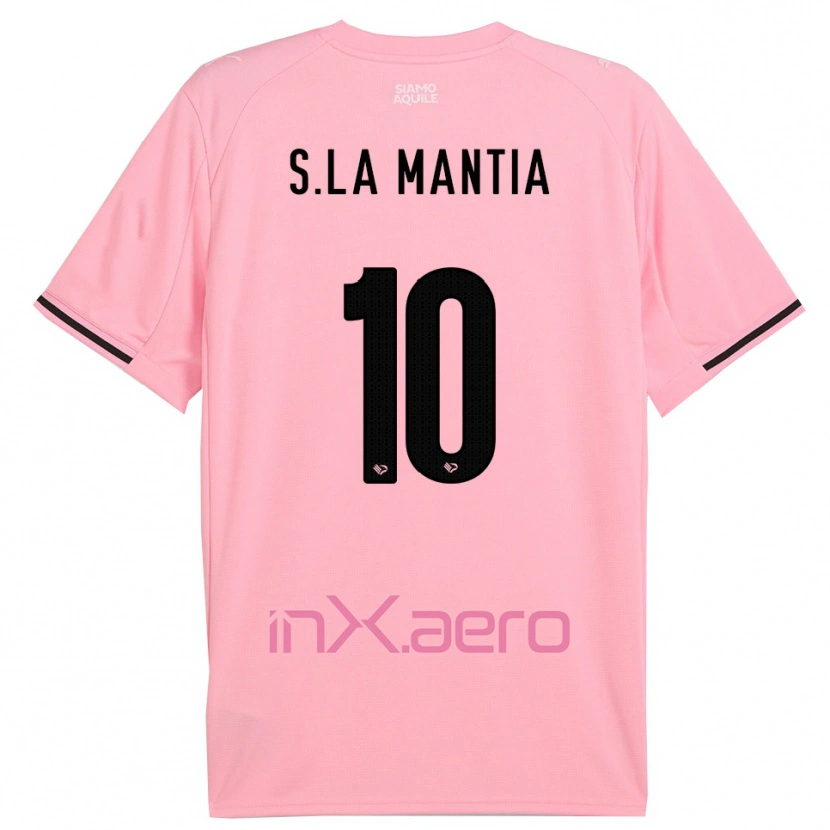 Danxen Women Samuele La Mantia #10 Pink Black Home Jersey 2025/26 T-Shirt