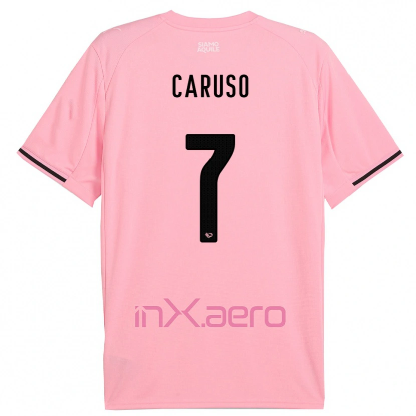 Danxen Women Edoardo Caruso #7 Pink Black Home Jersey 2025/26 T-Shirt