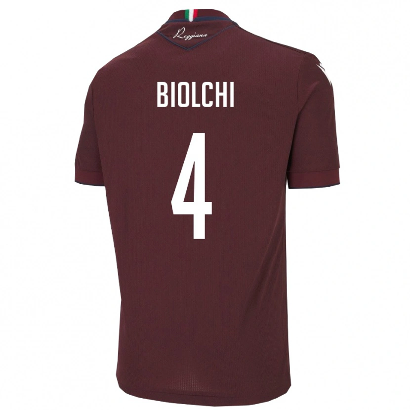 Danxen Women Tommaso Biolchi #4 Burgundy White Home Jersey 2025/26 T-Shirt