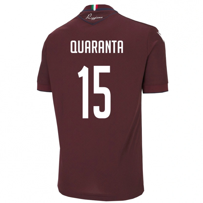 Danxen Women Danilo Quaranta #15 Burgundy White Home Jersey 2025/26 T-Shirt