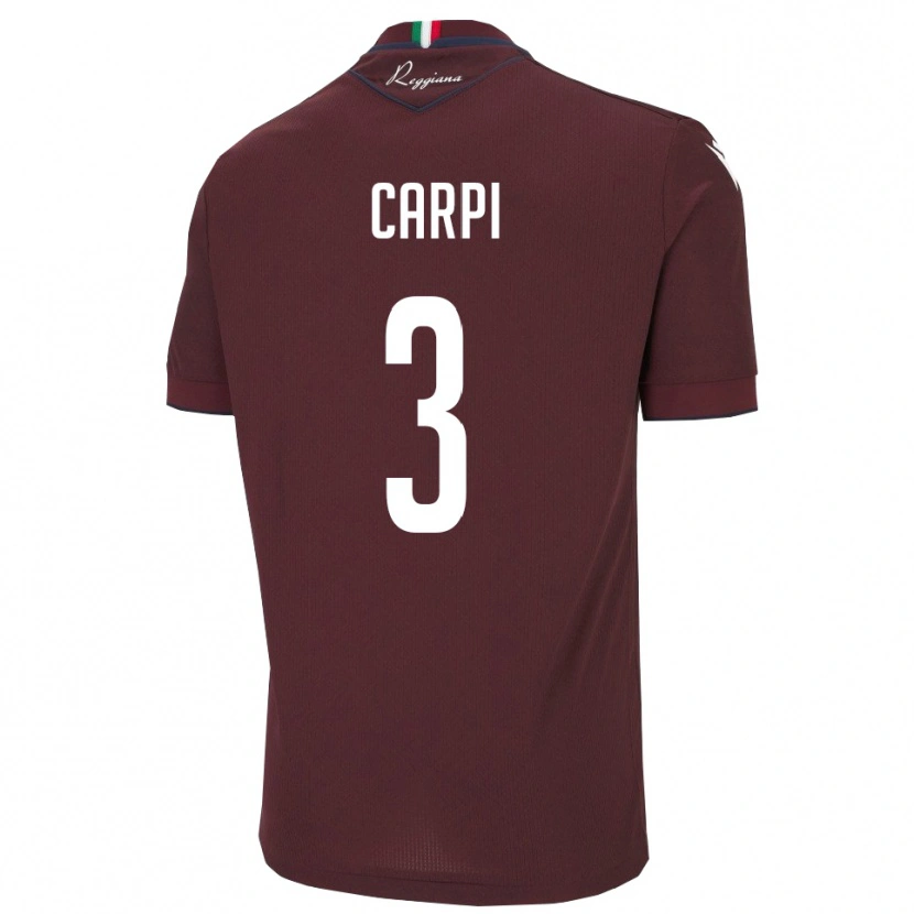 Danxen Women Filippo Carpi #3 Burgundy White Home Jersey 2025/26 T-Shirt