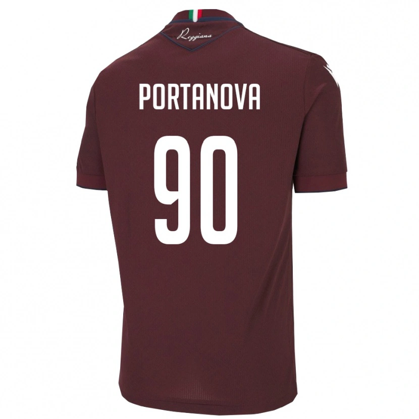 Danxen Women Manolo Portanova #90 Burgundy White Home Jersey 2025/26 T-Shirt