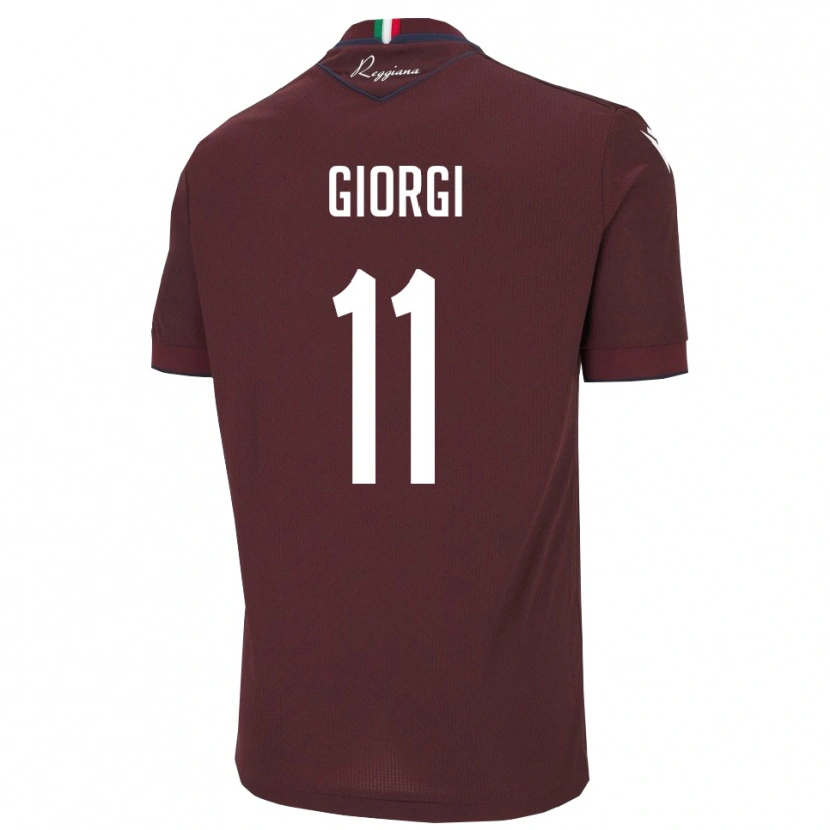 Danxen Women Davide Giorgi #11 Burgundy White Home Jersey 2025/26 T-Shirt
