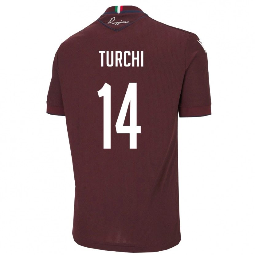 Danxen Women Nicolò Turchi #14 Burgundy White Home Jersey 2025/26 T-Shirt