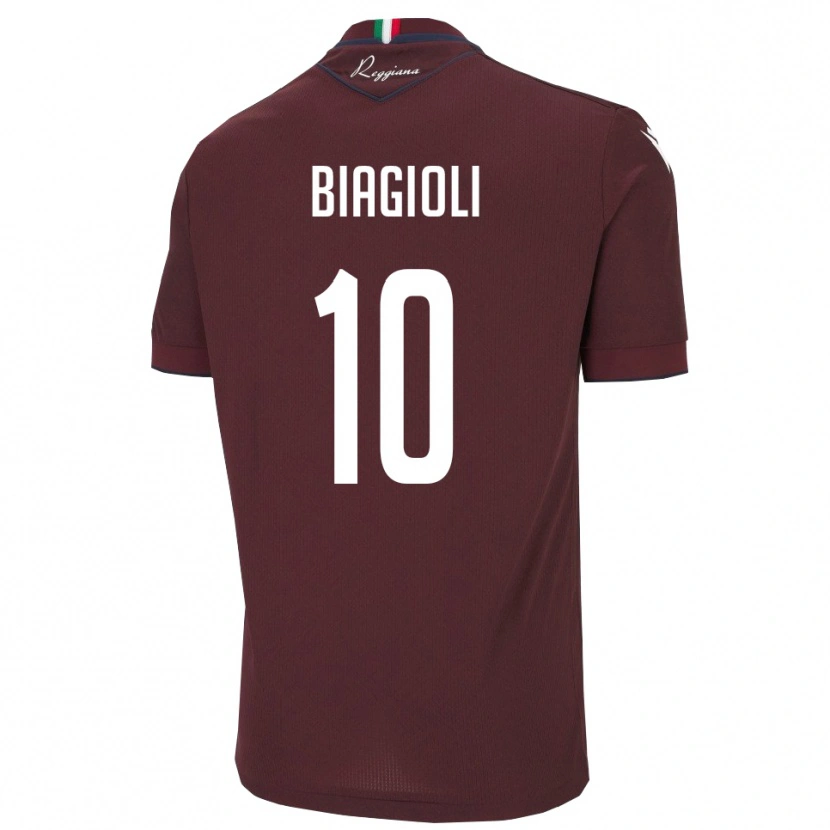 Danxen Women Martino Biagioli #10 Burgundy White Home Jersey 2025/26 T-Shirt
