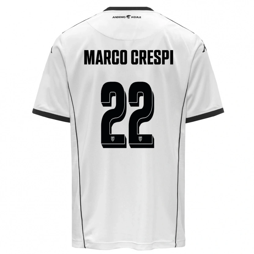 Danxen Women Gian Marco Crespi #22 White Black Home Jersey 2025/26 T-Shirt