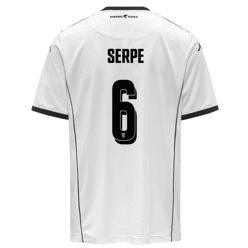 Danxen Women Laurens Serpe #6 White Black Home Jersey 2025/26 T-Shirt