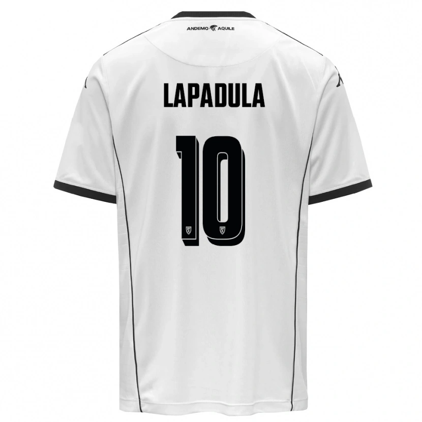 Danxen Women Gianluca Lapadula #10 White Black Home Jersey 2025/26 T-Shirt