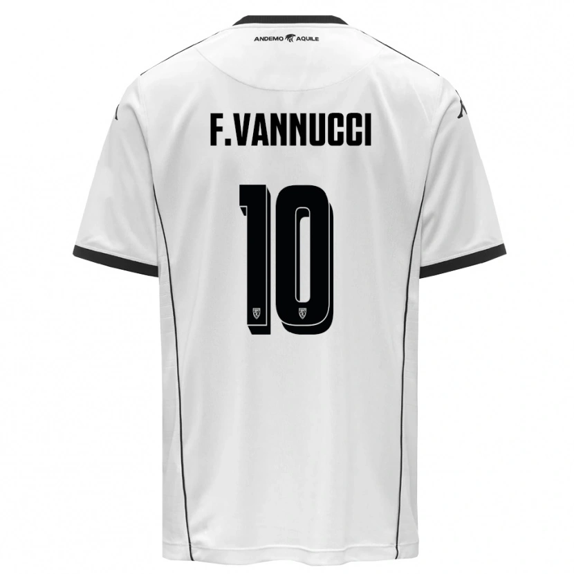 Danxen Women Federico Vannucci #10 White Black Home Jersey 2025/26 T-Shirt