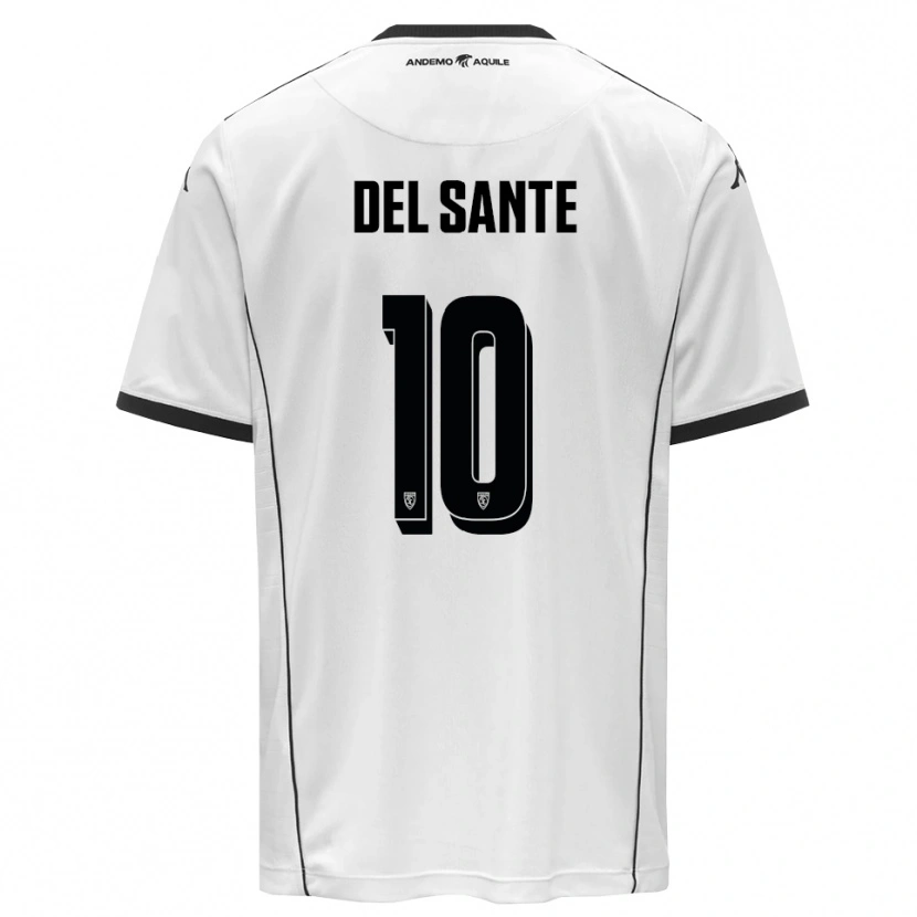 Danxen Women Davide Del Sante #10 White Black Home Jersey 2025/26 T-Shirt