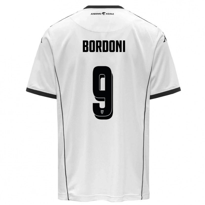 Danxen Women Cristian Bordoni #9 White Black Home Jersey 2025/26 T-Shirt