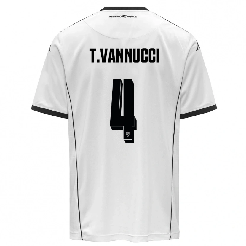 Danxen Women Tommaso Vannucci #4 White Black Home Jersey 2025/26 T-Shirt