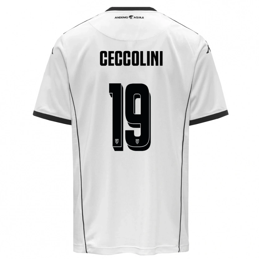 Danxen Women Jacopo Ceccolini #19 White Black Home Jersey 2025/26 T-Shirt