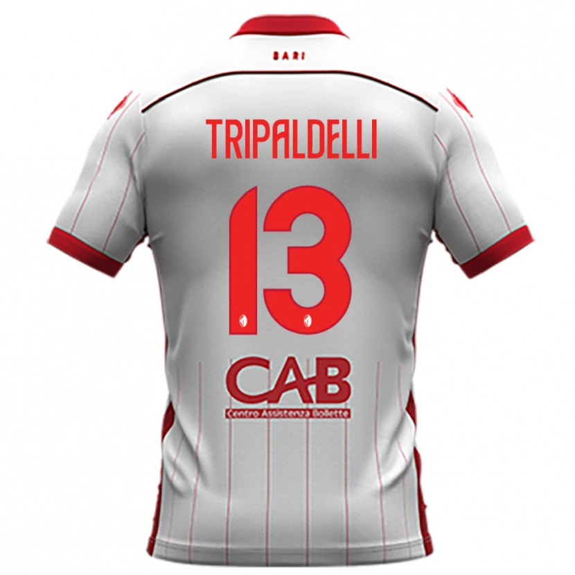 Danxen Women Alessandro Tripaldelli #13 White Red Home Jersey 2025/26 T-Shirt