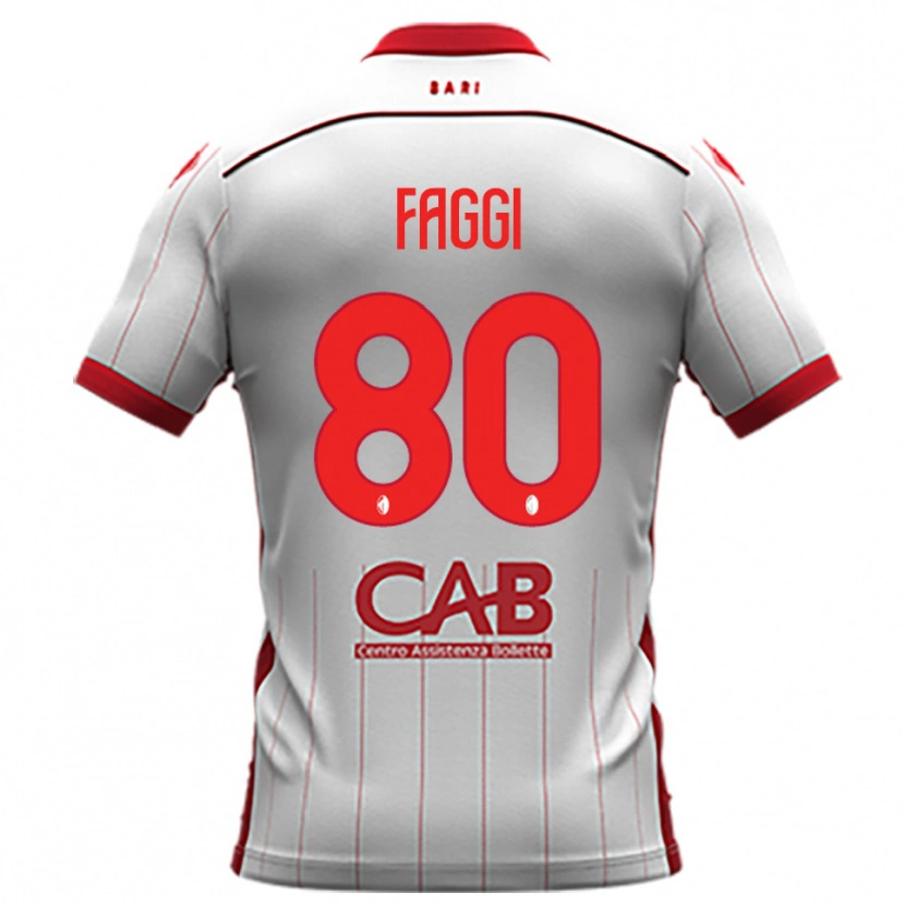 Danxen Women Filippo Faggi #80 White Red Home Jersey 2025/26 T-Shirt