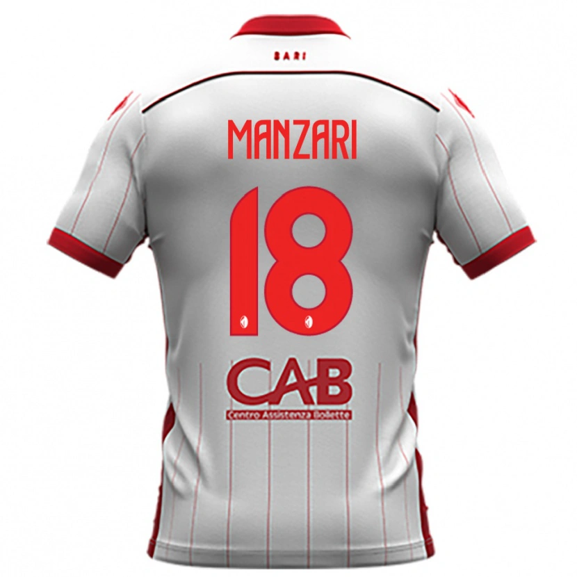 Danxen Women Giacomo Manzari #18 White Red Home Jersey 2025/26 T-Shirt