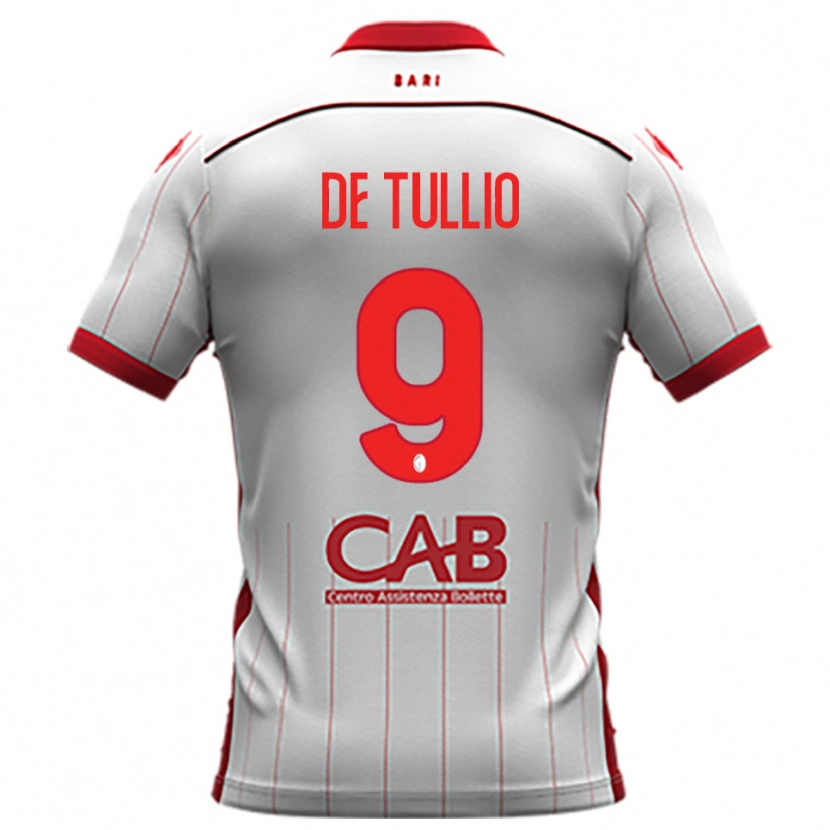 Danxen Women Domenico De Tullio #9 White Red Home Jersey 2025/26 T-Shirt