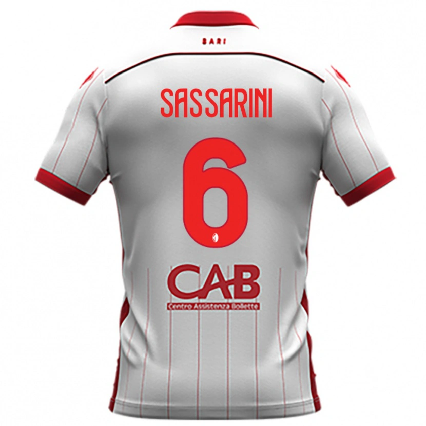 Danxen Women Luca Sassarini #6 White Red Home Jersey 2025/26 T-Shirt