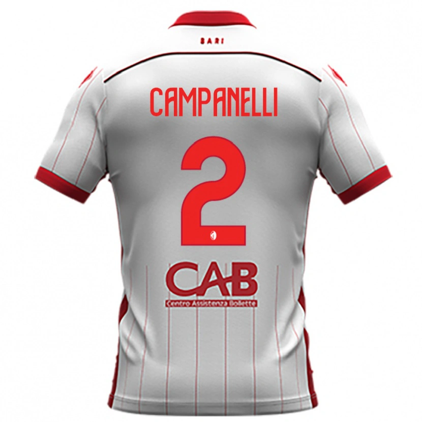 Danxen Women Alessio Campanelli #2 White Red Home Jersey 2025/26 T-Shirt
