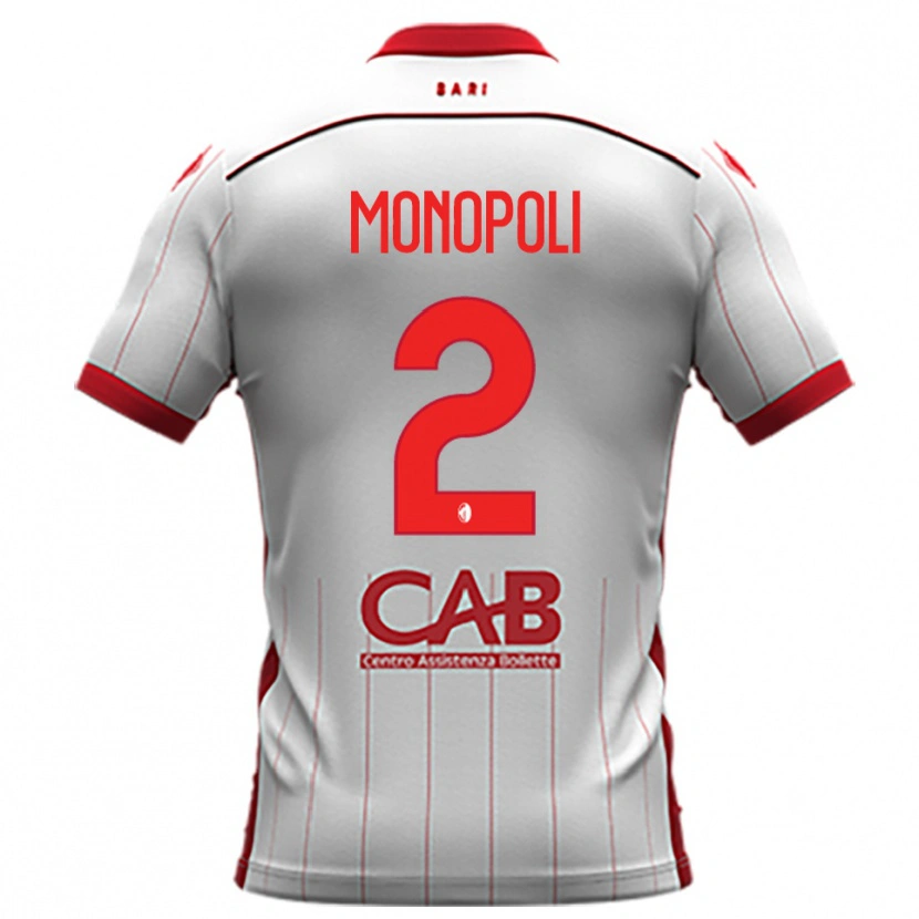 Danxen Women Tommaso Monopoli #2 White Red Home Jersey 2025/26 T-Shirt