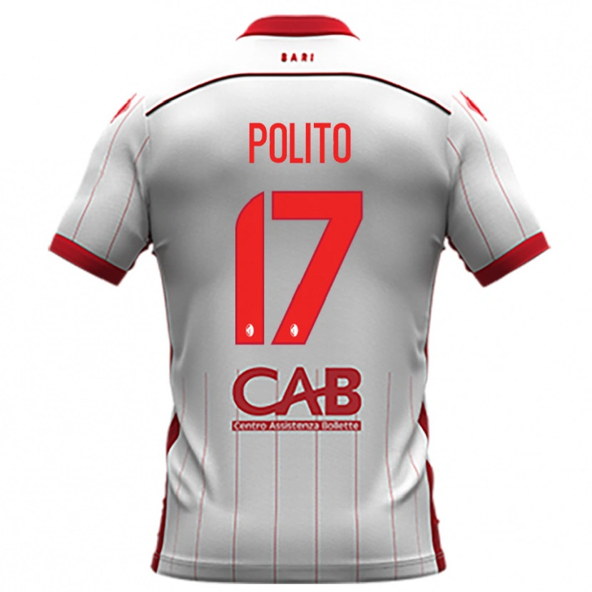 Danxen Women Fabio Polito #17 White Red Home Jersey 2025/26 T-Shirt