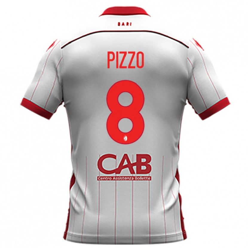 Danxen Women Benedetto Pizzo #8 White Red Home Jersey 2025/26 T-Shirt