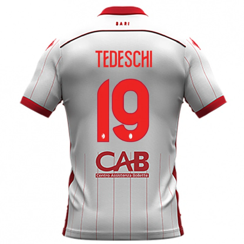Danxen Women Francesco Tedeschi #19 White Red Home Jersey 2025/26 T-Shirt