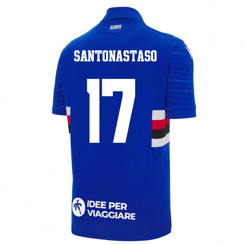 Danxen Women Vincenzo Santonastaso #17 Blue White Home Jersey 2025/26 T-Shirt