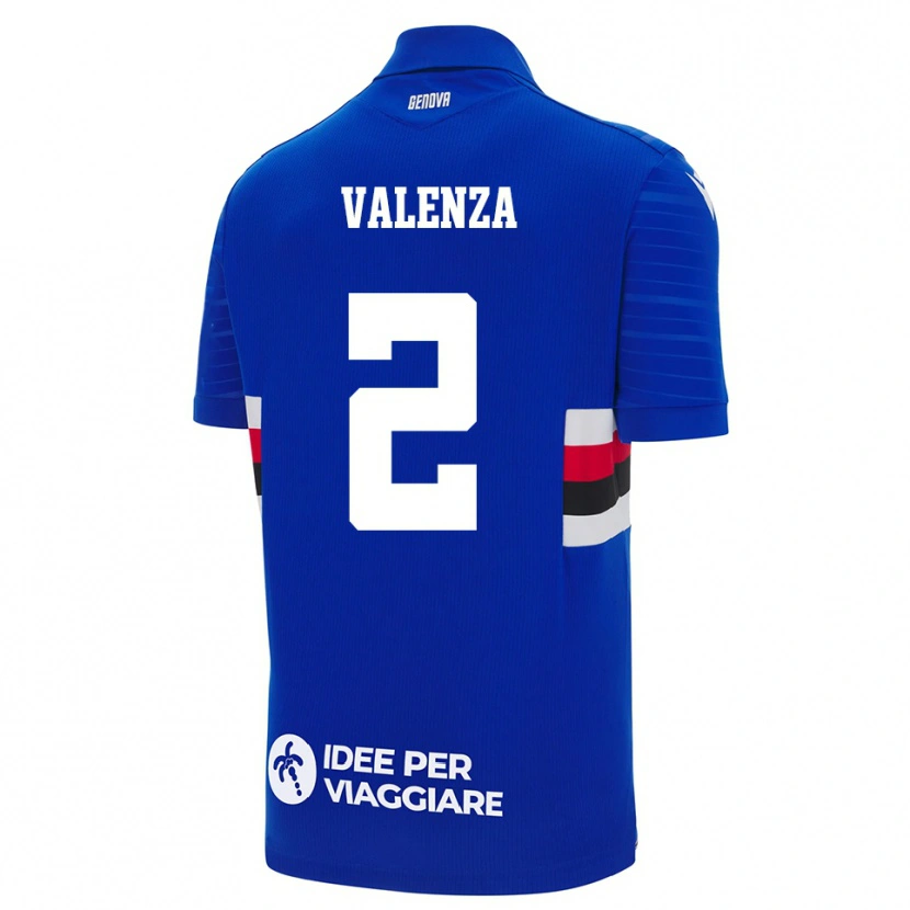 Danxen Women Federico Valenza #2 Blue White Home Jersey 2025/26 T-Shirt