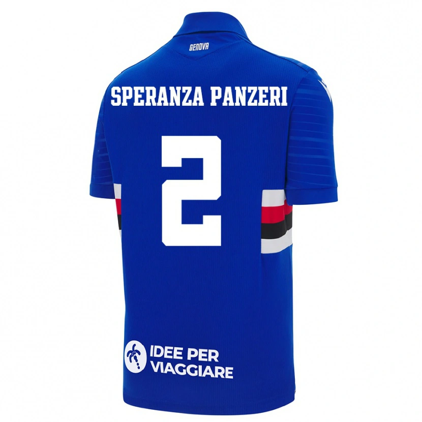 Danxen Women Vanessa Speranza Panzeri #2 Blue White Home Jersey 2025/26 T-Shirt