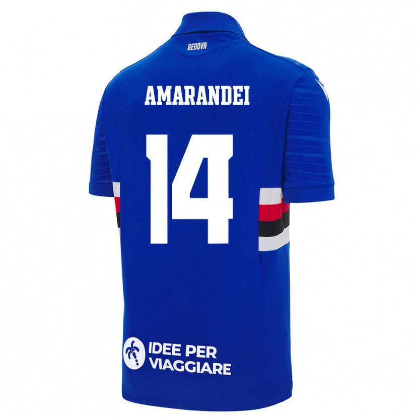 Danxen Women Ștefan Amarandei #14 Blue White Home Jersey 2025/26 T-Shirt