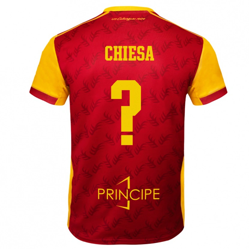 Danxen Women Riccardo Chiesa #0 Yellow Red Home Jersey 2025/26 T-Shirt
