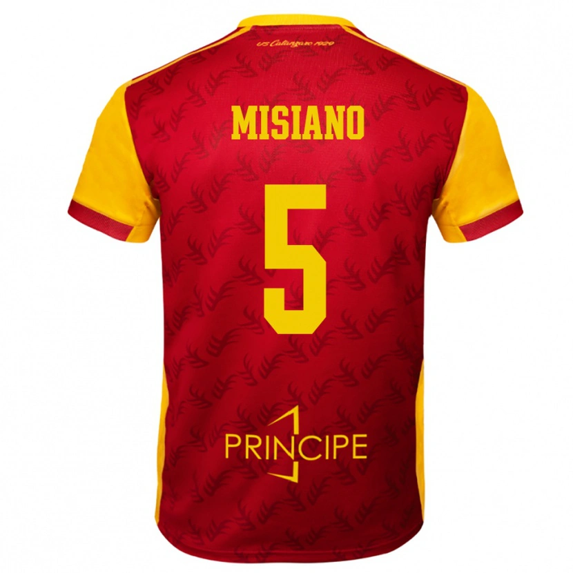 Danxen Women Francesco Misiano #5 Yellow Red Home Jersey 2025/26 T-Shirt