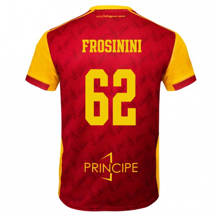 Danxen Women Ruggero Frosinini #62 Yellow Red Home Jersey 2025/26 T-Shirt