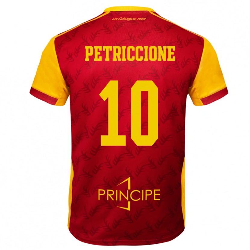 Danxen Women Jacopo Petriccione #10 Yellow Red Home Jersey 2025/26 T-Shirt